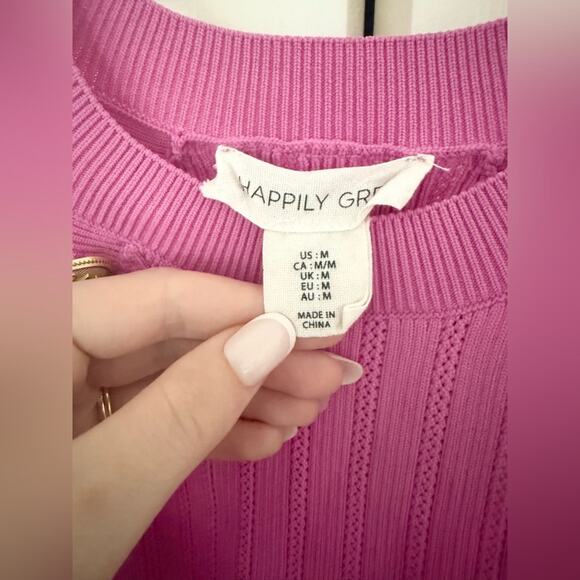 Happily Grey Women's High Neck Sleeveless Nautical Knit Sweater Tank Size Medium - Picture 3 of 6